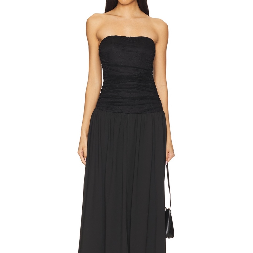 REVOLVE Black Strapless Midi Dress - Picture 2 of 5